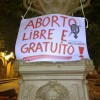Protesta de Galiza Nova en las estatua y monumentos de Pontevedra para decir no a la Ley del aborto