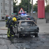 Vehiculo que empezou a arder en marcha en Lourizán