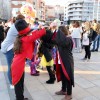 Festa de disfraces na Praza dos Barcos de Sanxenxo