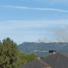 Incendio no monte da Fracha visto desde Pontevedra 