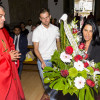 Ofrenda floral del Pontevedra a la Virgen Peregrina antes del iniciar la temporada 2022-2023