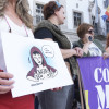 Concentración contra las violencias machistas en Pontevedra tras el crimen de Vilalba