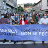 Manifestación en Campelo por el cierre de la sucursal de Abanca