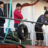 Cidadáns sirios que solicitaron asilo en España tras chegar en barco a Marín