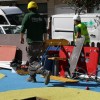 Obras en el parque infantil de la Plaza 8 de Marzo