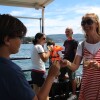 Celebración de la Recalada en el muelle de Arcade