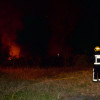 Incendio forestal próximo a unha vivenda na Puntada, en Poio