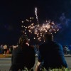 Tirada de fogos artificiais nas Festas de Santiaguiño do Burgo 2017