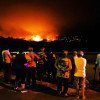 Tarefas de extinción do incendio de Tenorio no límite con Pontevedra