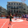 Road Show de la Federación Española de Baloncesto en la plaza de España
