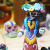Escaparate co 'Altar de Mortos' na tenda Nahuatl