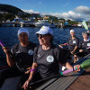 Entrenamiento del equipo de Dragon Boat BCS Libélulas