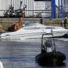 Incendio nunha embarcación deportiva no porto de Sanxenxo