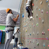 Obradoiro de escalada deportiva no pavillón Multiusos da Xunqueira