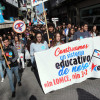 Manifestación en la jornada de huelga de la educación organizada pola Plataforma Galega en defensa do Ensino Público