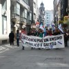 Manifestación contra a reforma universitaria durante a xornada de folga