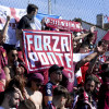Partido de liga entre Arosa y Pontevedra en A Lomba