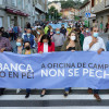 Manifestación en Campelo polo peche da sucursal de Abanca