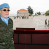 El general jefe Antonio Romero tras el acto de despedida de los contingentes de la BRILAT que realizarán misiones en Líbano y Mali