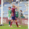 Rufo se lamenta de una ocasión perdida en el partido de liga en Pasarón entre el Pontevedra y el Arenteiro