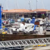 Embarcacións derrubadas polo vento en Sanxenxo