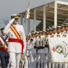 O rei Felipe VI preside na Escola Naval a entrega de reais despachos