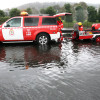 El mar inunda la autovía de Marín
