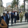 Luis del Olmo y el alcalde de Cambados antes del pregón de la Festa da Vieira