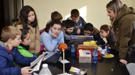 Visita de los alumnos del colegio de Campo Lameiro