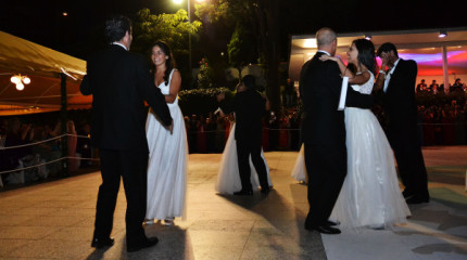 Acto do Liceo Casino durante o sábado 8 de agosto nas Festas da Peregrina