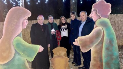 Inauguración en Moraña de la iluminación y del belén artesanal del Nadal 2022