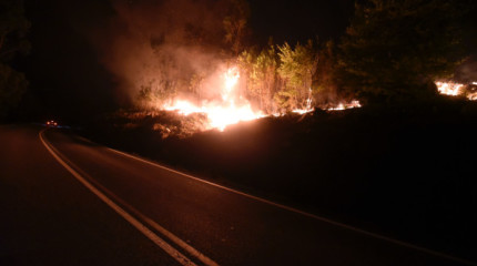 Incendio forestal en Barro 