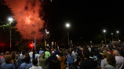 Tirada de fogos de artificio de San Roque 2017