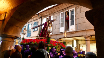 O Cristo das Caídas, protagonista da primeira procesión da Semana Santa