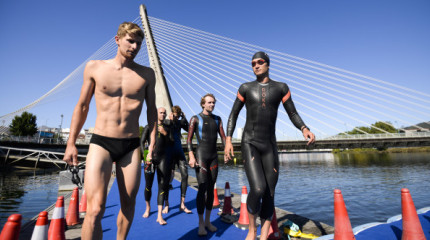 Entrenamientos de la Copa del Mundo de Triatlón