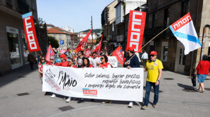 Manifestación de CCOO para pedir creación de emprego digno na comarca