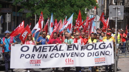 Primera jornada de huelga en el sector del metal