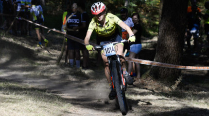 Participantes da sexta edición da mini BTT de Salcedo