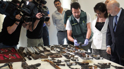 Arsenal de armas ilegais intervido en Ponteareas