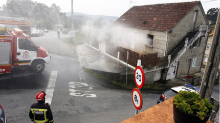 Incendio nunha casa unifamiliar de Marcón