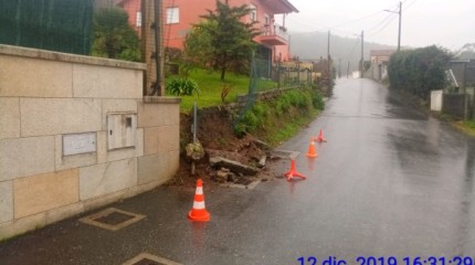 Incidencias por el temporal en Poio y Ponte Caldelas