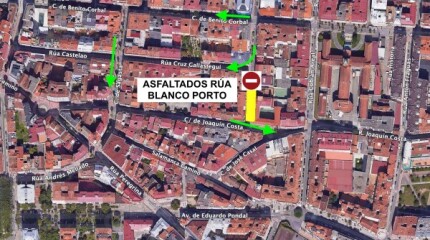 Anuncian cortes de tráfico en varias calles del centro de Pontevedra por obras de asfaltado 