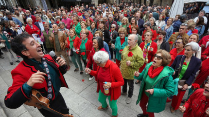 Acto conmemorativo da Revolução dos Cravos en Pontevedra