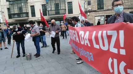 Protesta da CIG contra a suba da luz