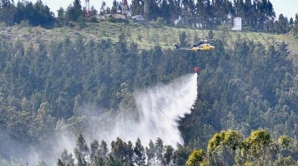 Declarado un incendio forestal en el Vao de Arriba