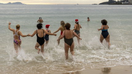 'Chapuzón por una ilusión' en Sanxenxo