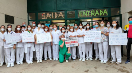 Protestas en centros de salud del área sanitaria de Pontevedra para reclamar más personal