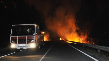 Incendio forestal en Pontillón do Castro