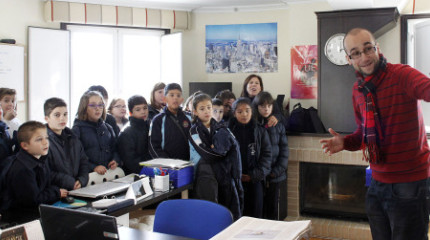 Visita a PontevedraViva de alumnos do Colexio Inmaculada Concepción de Marín