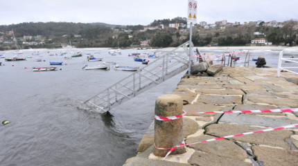 Estragos no porto deportivo de Aguete